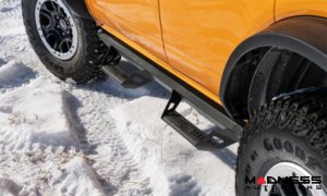 Ford Bronco Side Steps - 4 Door - Predator Pro Step System - Textured Black - N Fab 